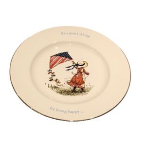 Holly Hobbie 1970’s Freedom Series Bicentennial Large Collectors Plate